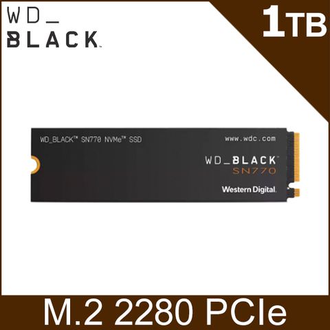 WD 威騰 BLACK 黑標 SN770 1TB Gen4 NVMe PCIe SSD固態硬碟(S100T3X0E)