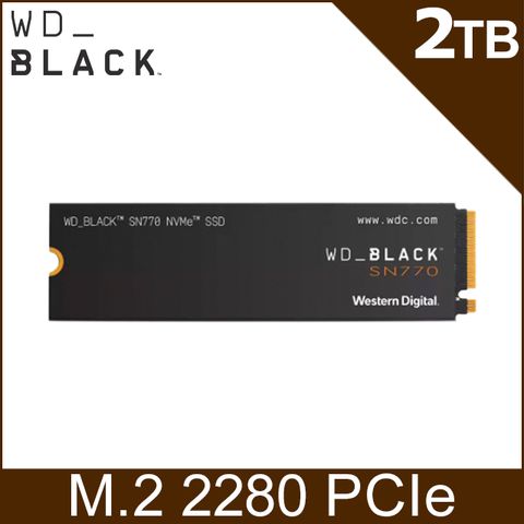 WD 威騰 BLACK 黑標 SN770 2TB Gen4 NVMe PCIe SSD固態硬碟(S200T3X0E)