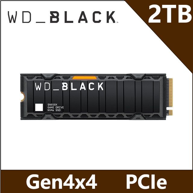 WD 黑標SN850X 2TB M.2 NVMe PCIe SSD固態硬碟(WDS200T2XHE)(配備散熱 