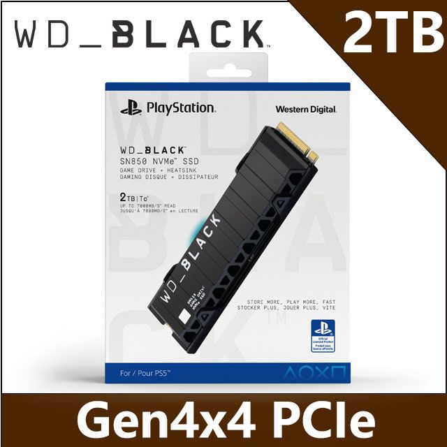 WD_BLACK 黑標SN850 2TB M.2 NVMe PCIe SSD固態硬碟OFFICIALLY