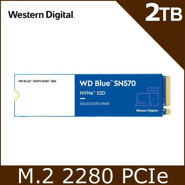 WD 藍標SN570 2TB SSD PCIe NVMe固態硬碟- PChome 24h購物