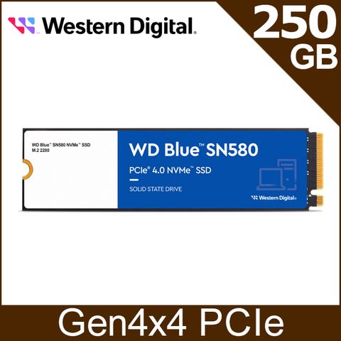 WD 藍標 SN580 250GB M.2 PCIe 4.0 NVMe SSD