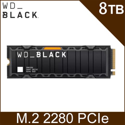 WD 威騰 BLACK 黑標 SN850X 8TB Gen4 NVMe PCIe SSD固態硬碟(含散熱片) (WDS800T2XHE)