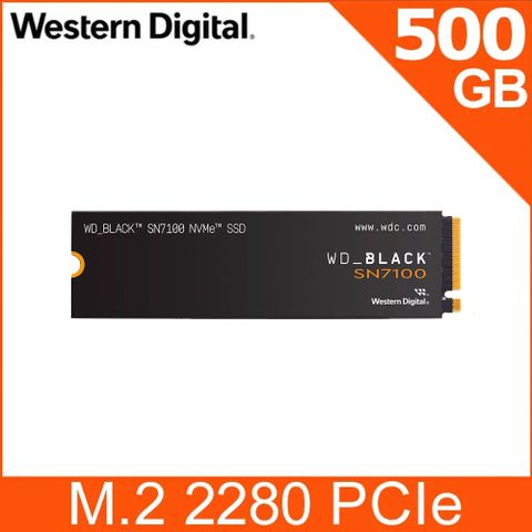 WD 威騰 BLACK 黑標 SN7100 500G Gen4 NVMe PCIe SSD固態硬碟 (WDS500G4X0E)