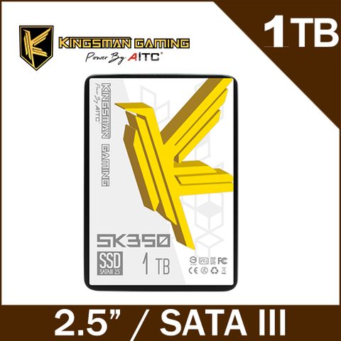 ▼新品上市 限時促銷▼AITC 艾格 KINGSMAN SK350 1TB 2.5吋 SATAⅢ SSD 固態硬碟