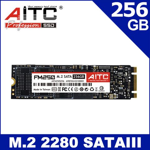▼新品上市-新一代SATA III介面▼AITC 艾格 FM250 SSD 256GB M.2 2280 SATAIII 固態硬碟
