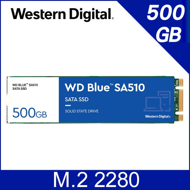 WD 藍標SA510 500GB M.2 2280 SATA SSD - PChome 24h購物