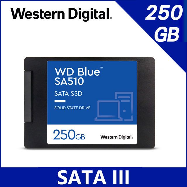 WD 藍標SA510 250GB 2.5吋SATA SSD(WDS250G3B0A) - PChome 24h購物