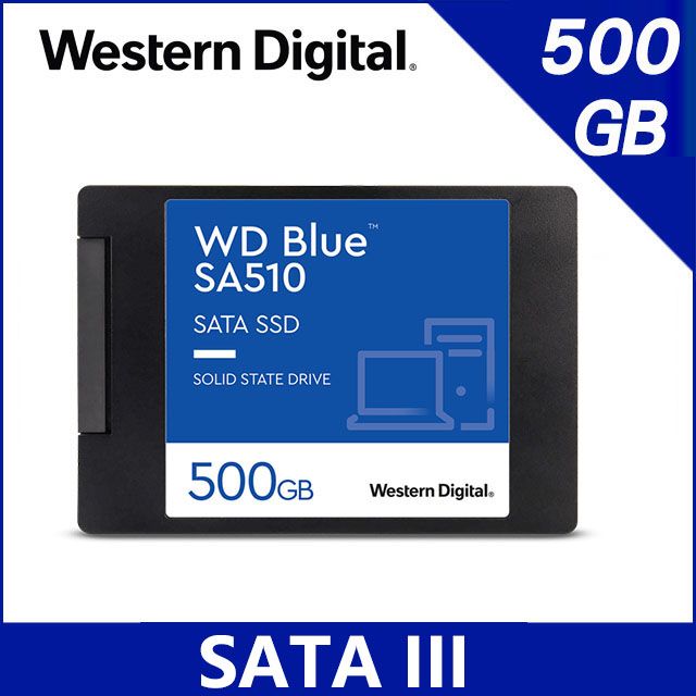 WD 藍標SA510 500GB 2.5吋SSD 固態硬碟(WDS500G3B0A) - PChome 24h購物