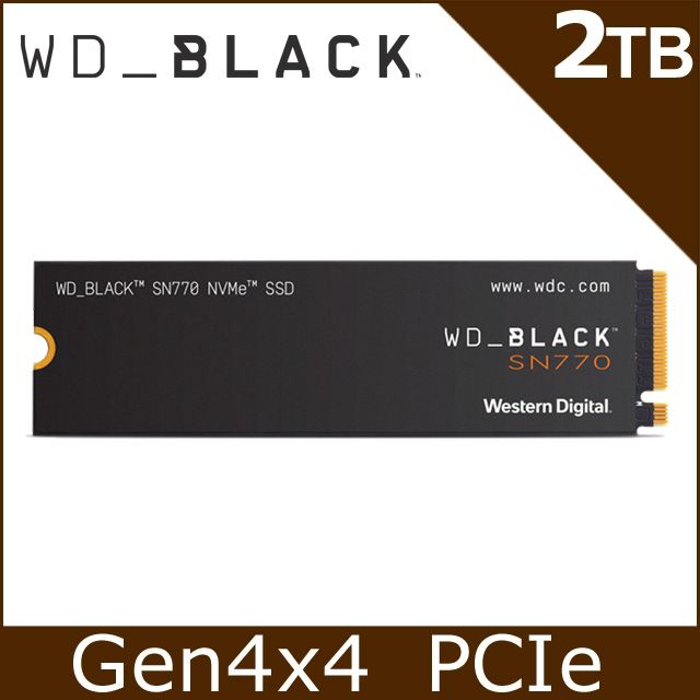 WD 黑標SN770 2TB NVMe M.2 PCIe SSD - PChome 24h購物