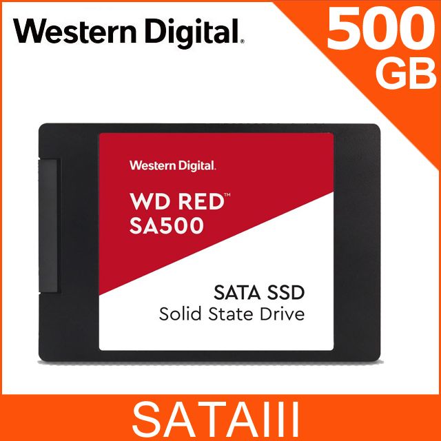 WD 威騰  紅標 SA500 500GB SSD 2.5吋NAS固態硬碟(S500G1R0A)