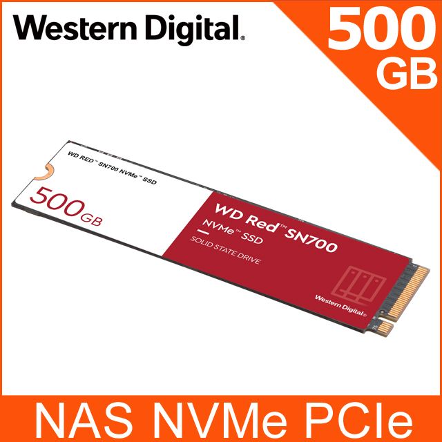 WD 紅標SN700 500GB NVMe PCIe NAS SSD - PChome 24h購物