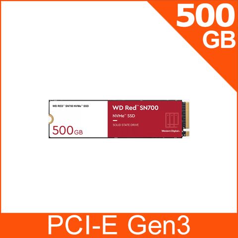 WD Red紅標 SN700 500G Gen3 NVMe SSD固態硬碟(WDS500G1R0C)