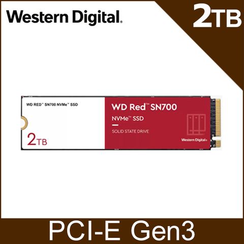 WD Red紅標 SN700 2TB Gen3 NVMe SSD固態硬碟(WDS200T1R0C)