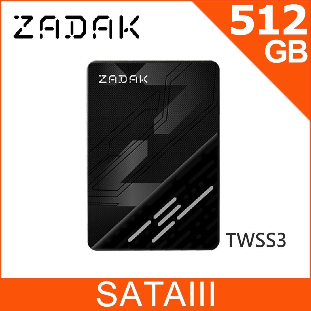 Apacer宇瞻ZADAK TWSS3 512GB 2.5吋SATA3 SSD - PChome 24h