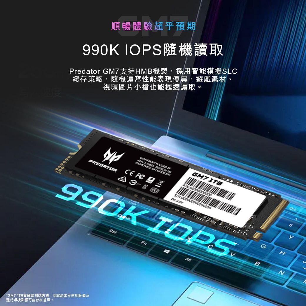 Acer Predator GM7 2TB M.2 2280 PCIe Gen4x4 SSD固態硬碟- PChome 24h購物