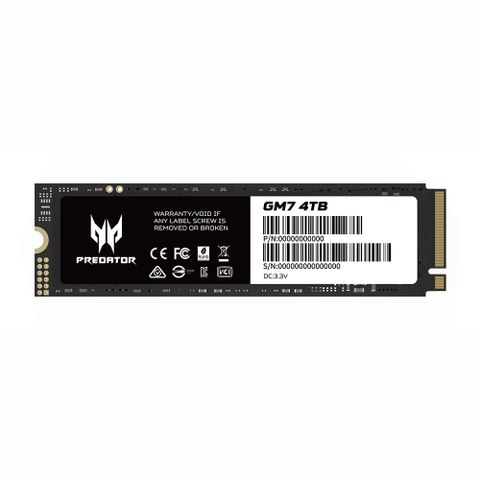 Acer Predator GM7 4TB M.2 2280 PCIe Gen4x4 SSD固態硬碟