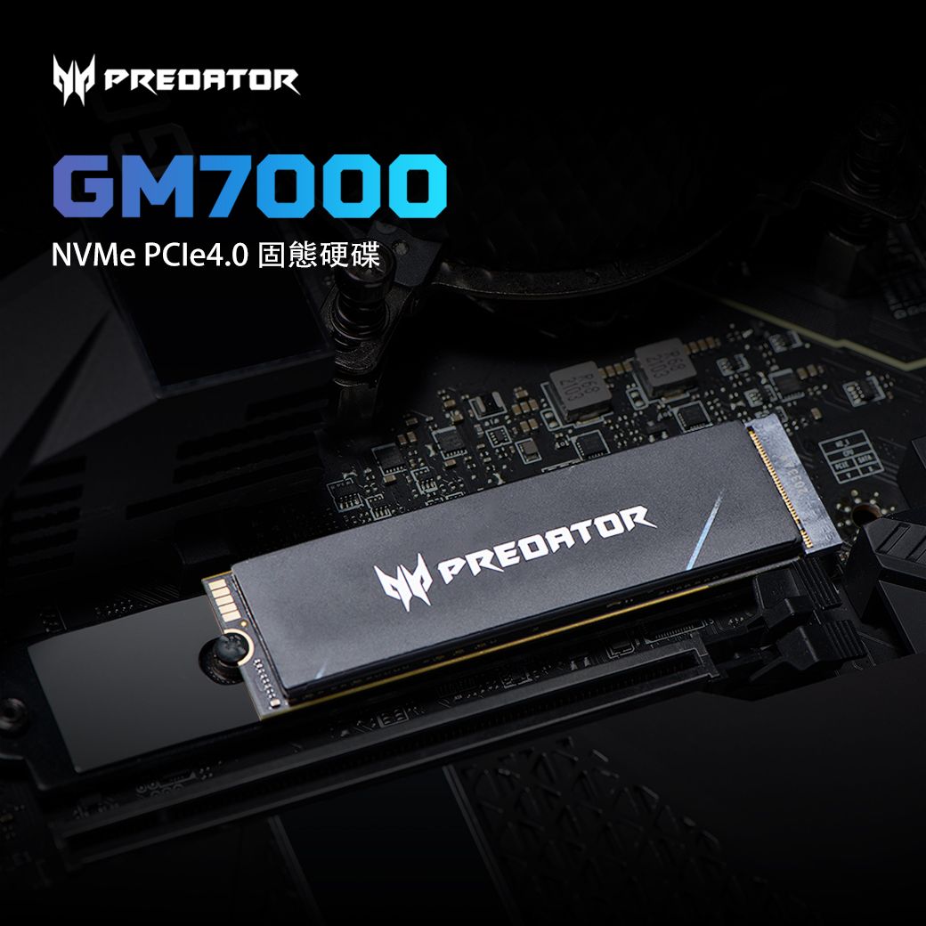 Acer Predator GM7000 2TB M.2 2280 PCIe Gen4x4 SSD固態硬碟(含散熱片