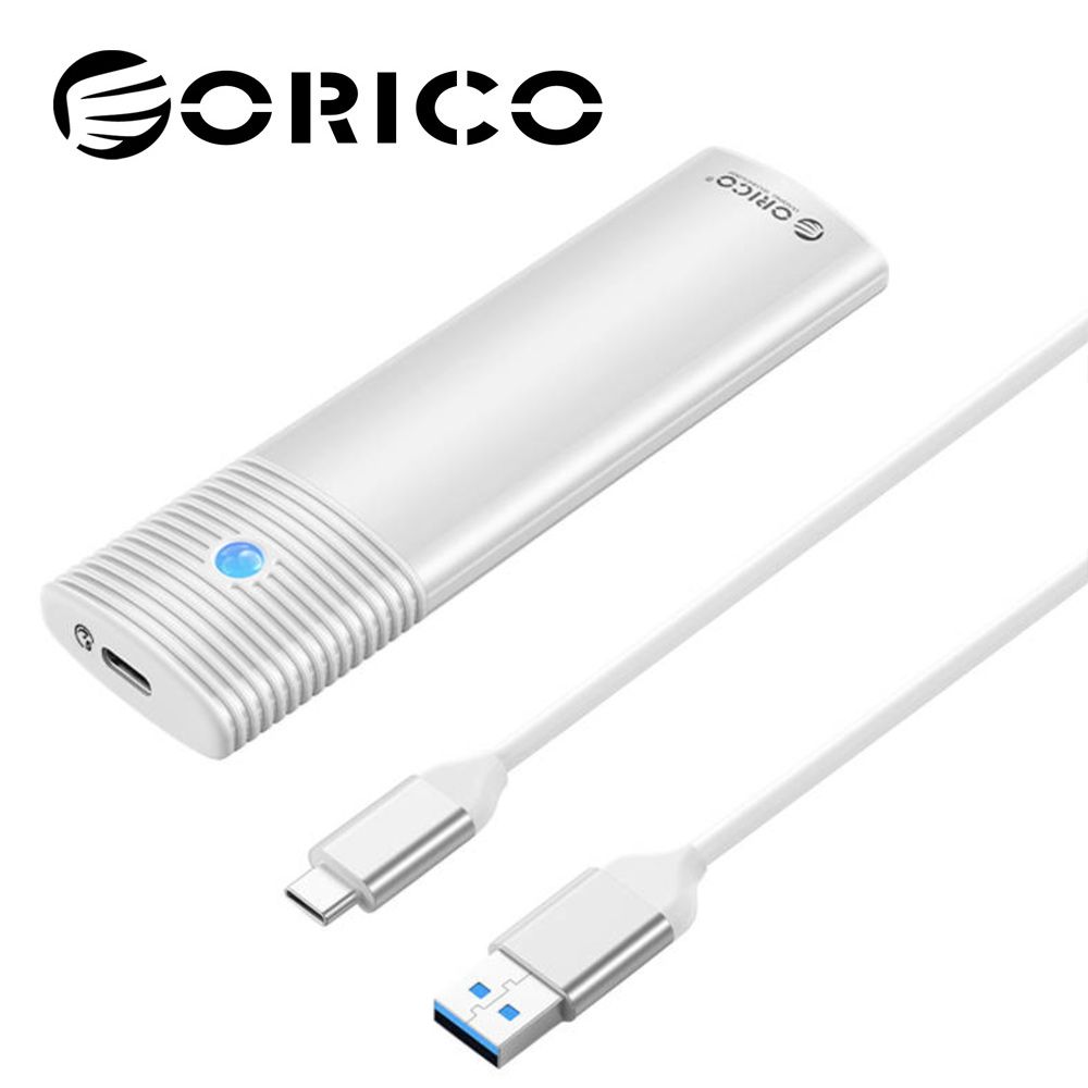 ORICO M.2 SATA SSD USB3.2 Type-C to A 5Gbps 鋁合金硬碟外接盒-雅典白(PWM2-WH ...