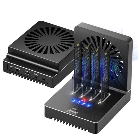 伽利略 USB4 40Gbps NVMe 4槽 硬碟拷貝機