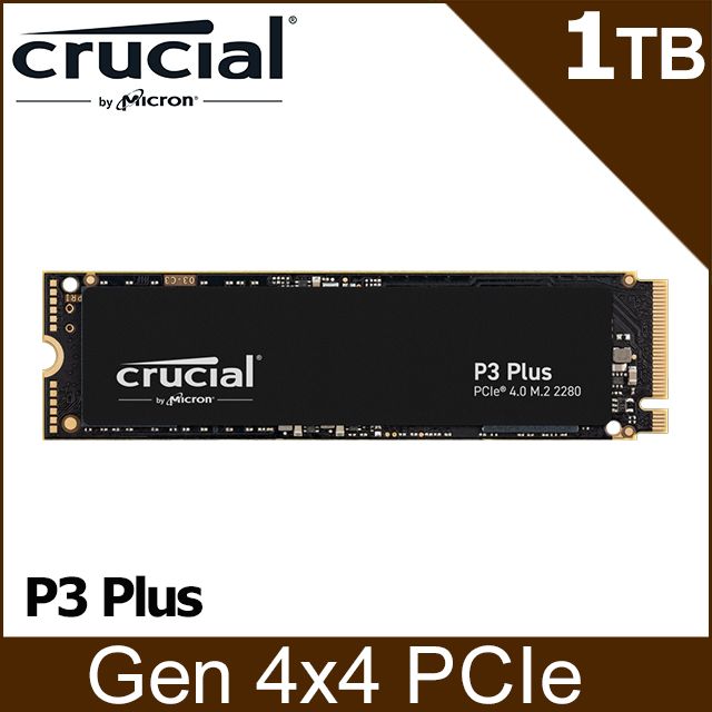 美光Micron Crucial P3 Plus Gen4 NVMe 1TB SSD 固態硬碟- PChome 24h購物