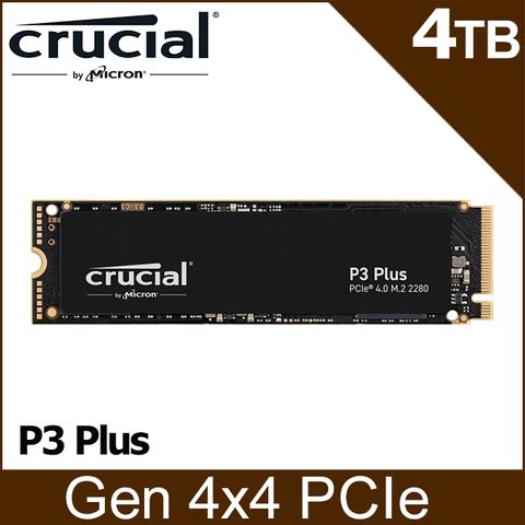 美光 Micron Crucial P3 Plus Gen4 NVMe 4TB SSD 固態硬碟 (CT4000P3PSSD8)