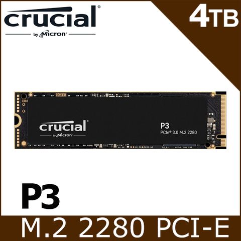 Micron 美光 Crucial P3 NVMe PCIe M.24TB SSD 固態硬碟