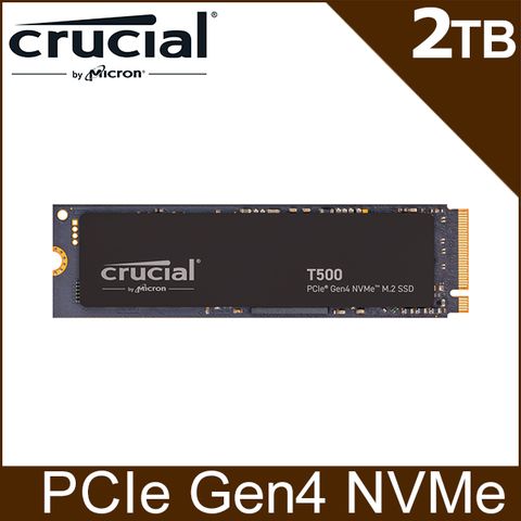 Micron 美光 Crucial T500 2TB PCIe Gen4 NVMe SSD (CT2000T500SSD8)