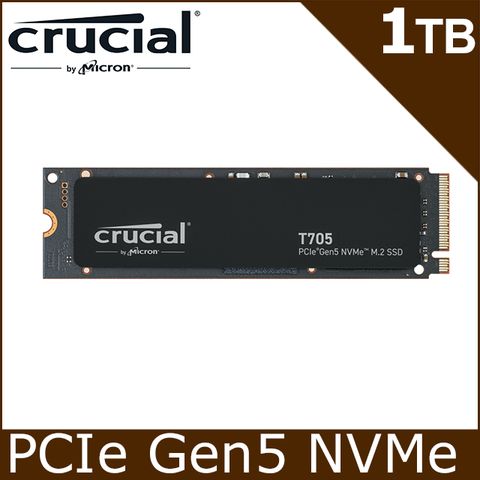 美光 Micron Crucial T705 1TB PCIe Gen5 NVMe M.2 SSD (CT1000T705SSD3)