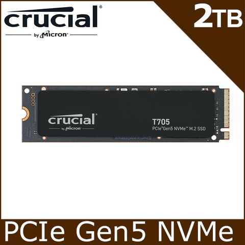 美光 Micron Crucial T705 2TB PCIe Gen5 NVMe M.2 SSD (CT2000T705SSD3)