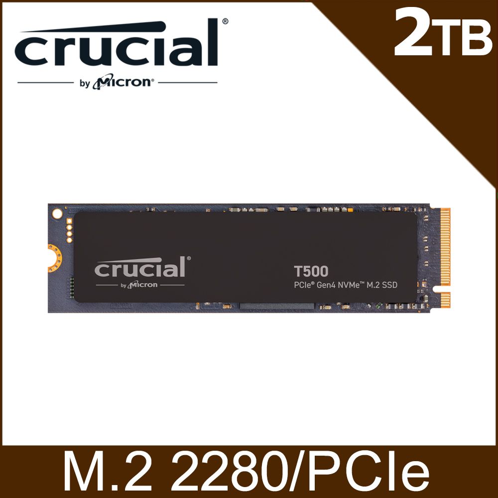 Micron 美光  Crucial T500 2TB (PCIe Gen4 M.2) SSD