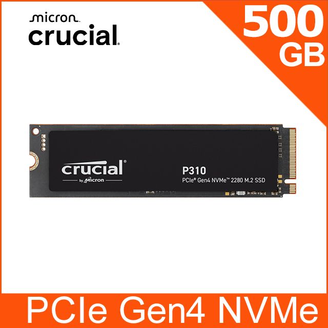 Micron 美光 Crucial P310 500GB PCIe Gen4 NVMe 2280 M.2 SSD 固態硬碟 (CT500P310SSD8)
