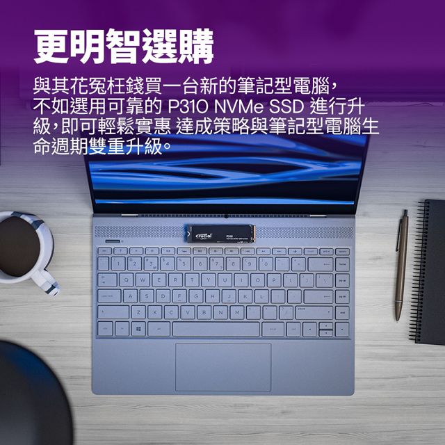 Micron 美光 Crucial P310 500GB PCIe Gen4 NVMe 2280 M.2 SSD 固態硬碟 (CT500P310SSD8)