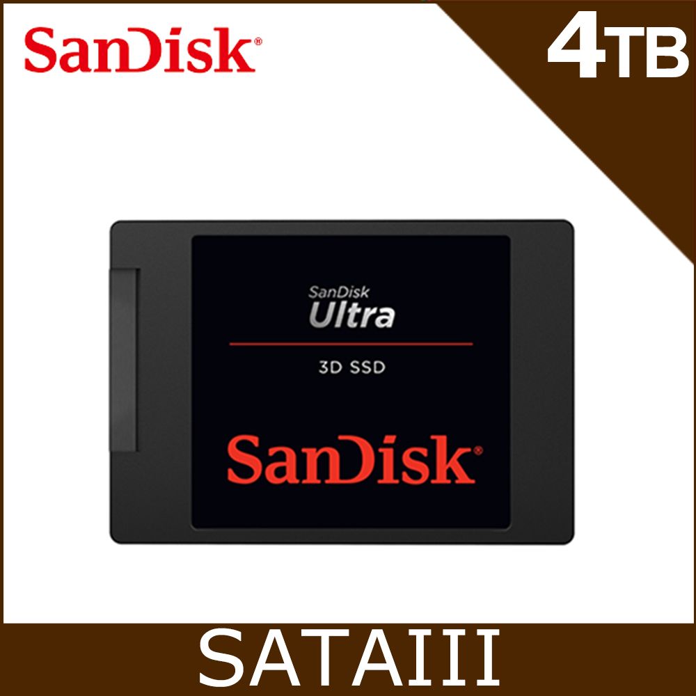 SanDisk Ultra 3D 4TB 2.5吋SATAIII固態硬碟(G26) - PChome 24h購物