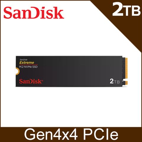 買就送飲料提袋(限量)SanDisk Extreme 2TB M.2 2280 PCIe Gen4x4 SSD固態硬碟