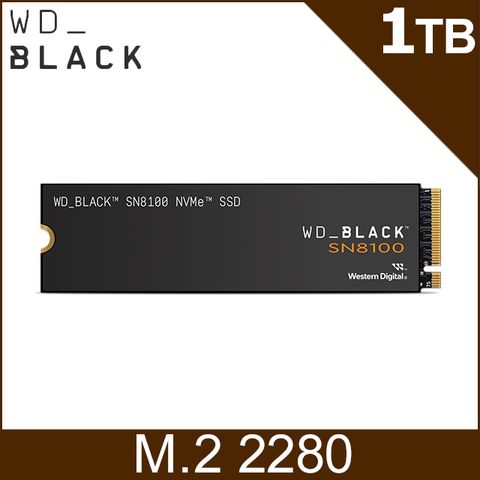 WD BLACK 黑標 SN8100 1TB Gen5 NVMe PCIe SSD固態硬碟 (WDS100T1X0M)