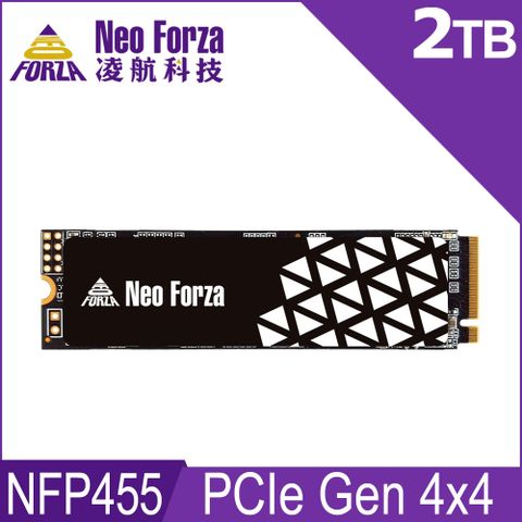 石墨烯銅合金超強散熱貼片Neo Forza 凌航 NFP455 2TB Gen4 PCIe SSD固態硬碟(石墨烯散熱片)