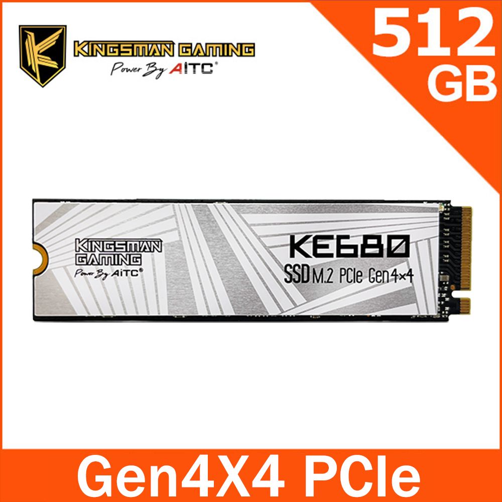 AITC  艾格 KINGSMAN KE680 512GB M.2 PCIe NVMe Gen4x4 SSD固態硬碟