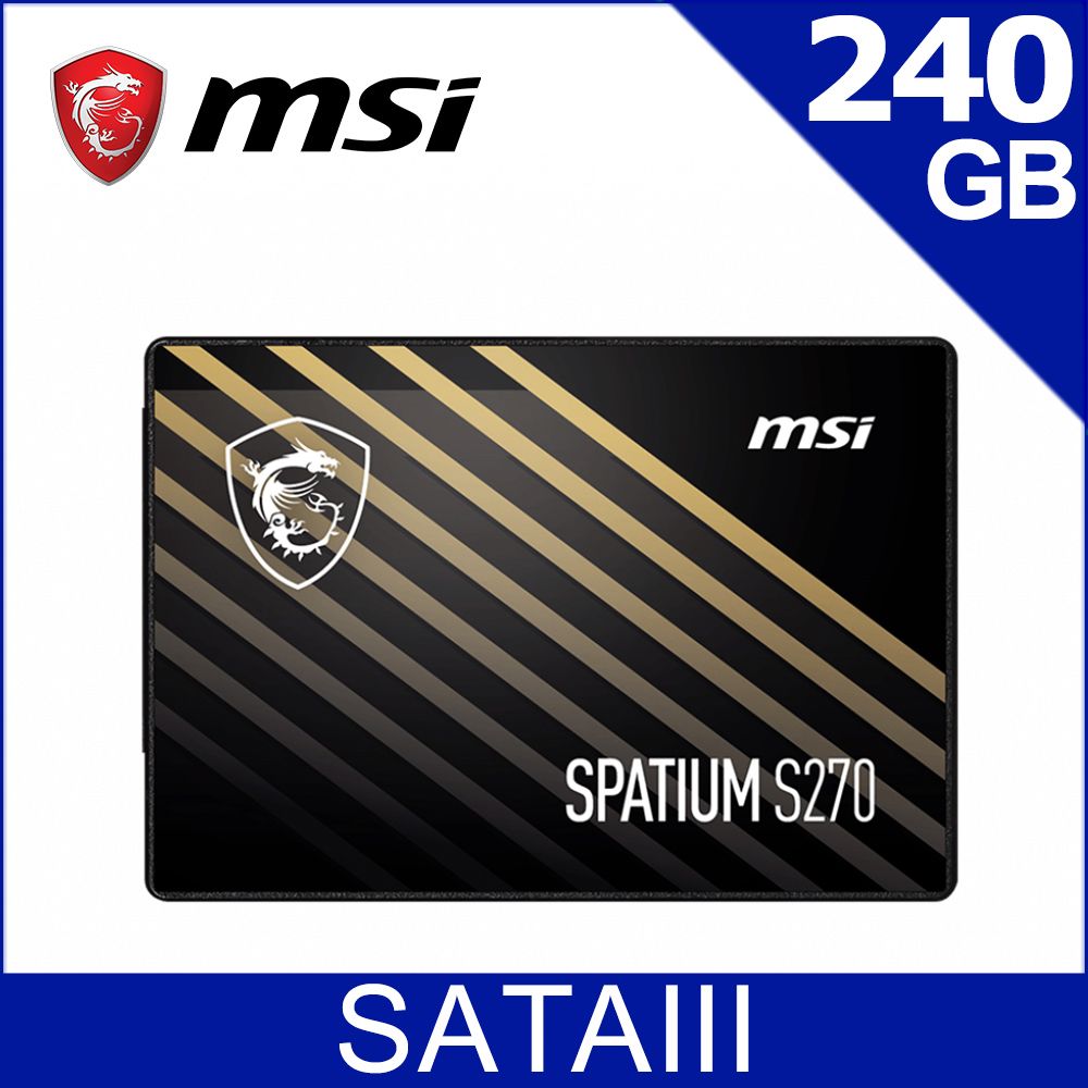 MSI 微星 【8入組】 SPATIUM S270 240GB SATA 2.5 SSD