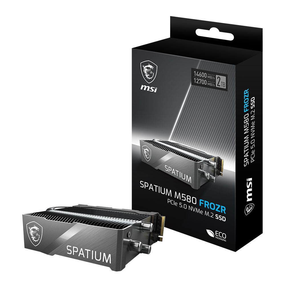 MSI 微星  SPATIUM M580 FROZR 2TB PCIe 5.0 NVMe M.2 SSD