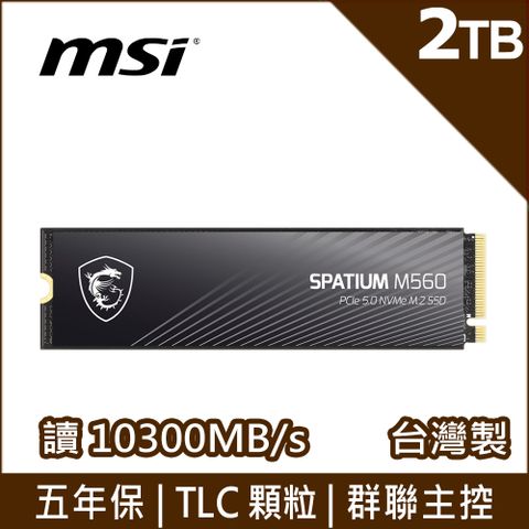 MSI微星 SPATIUM M560 2TB PCIe 5.0 NVMe M.2 SSD