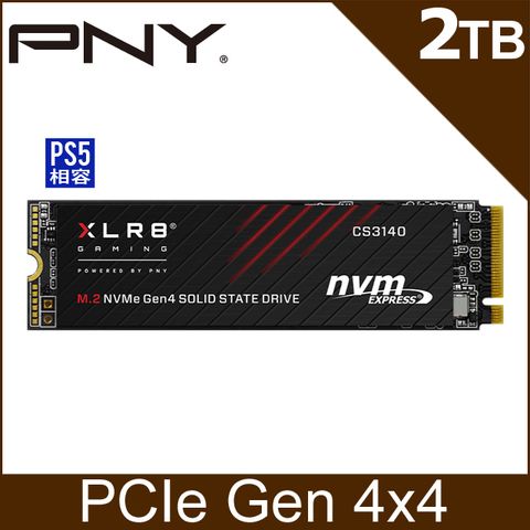 PNY XLR8 CS3140 2TB M.2 2280 PCIe Gen4x4 SSD固態硬碟