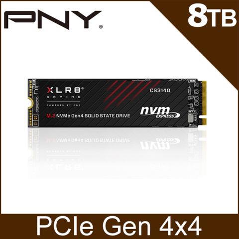 PNY XLR8 CS3140 8TB M.2 2280 PCIe Gen4x4 SSD固態硬碟