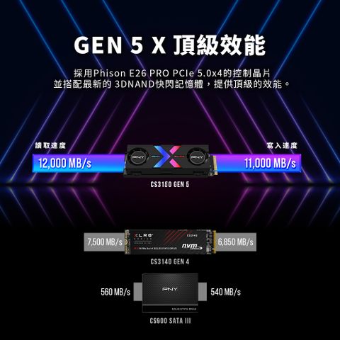 PNY - CS3150 XLR8 Gaming EPIC-X RGB - Disque dur SSD Interne - 2To - M.2  NVMe - RGB Heatsink (M280CS3150XHS-2TB-RB)