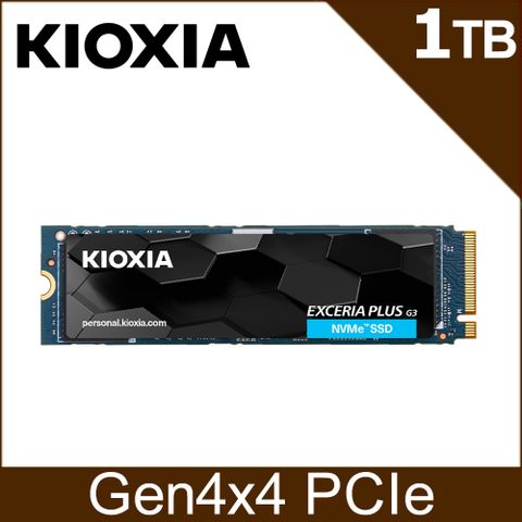 KIOXIA Exceria Plus G3 SSD M.2 2280 PCIe NVMe 1TB Gen4x4