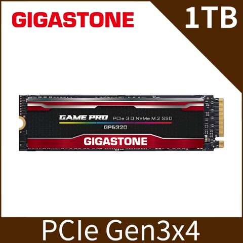 Gigastone 立達 GP6320 1TB PCIe Gen3 GAME PRO M.2固態硬碟(2200MB/s/三年保固/NVMe SSD)