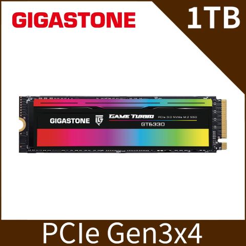 Gigastone 立達 GT6330 1TB PCIe Gen3 GAME TURBO M.2固態硬碟(3400MB/s/五年保固/NVMe SSD)