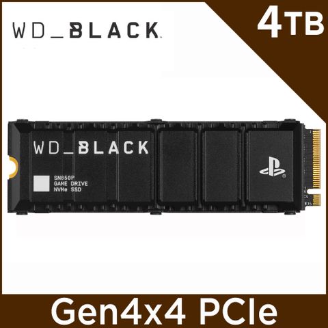 ★Sony PS5官方唯一授權認證★加送無線充電盤 送完為止★WD_BLACK 黑標 SN850P 4TB M.2 NVMe PCIe SSD固態硬碟 OFFICIALLY LICENSED FOR PS5