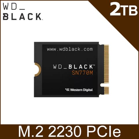 送7-11 100元禮券(限量)WD BLACK黑標 SN770M 2TB M.2 2230 PCIe Gen4 NVMe PCIe SSD固態硬碟(WDS200T3X0G)