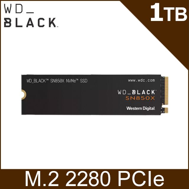 WD 威騰 BLACK 黑標 SN850X 1TB Gen4 NVMe PCIe SSD固態硬碟(WDS100T2X0E)